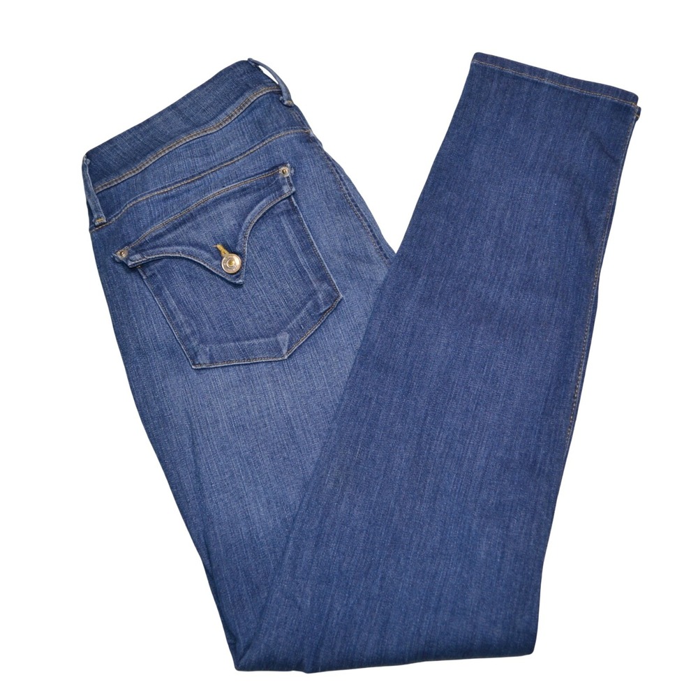Hudson Skinny Jeans Womens 31 Blue Excellent Flap Pocket‎ Stretch Denim